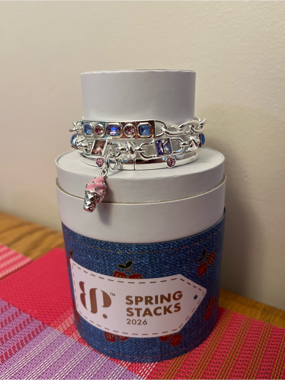 Bomb Party spring stack 2026 ice cream cone silver